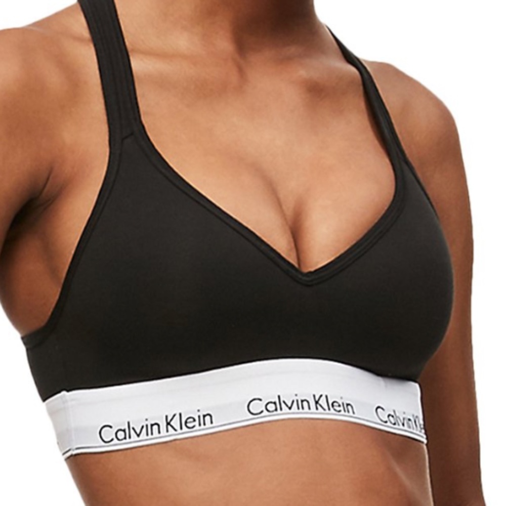 Calvin Klein Modern Cotton padded Bralette in black